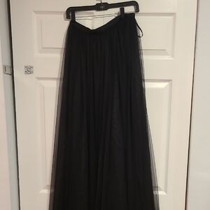 Elegant Black Tulle Skirt